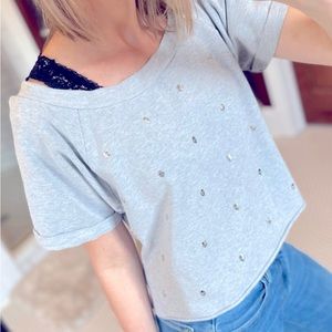 Body Central Short Sleeve Sweater Top